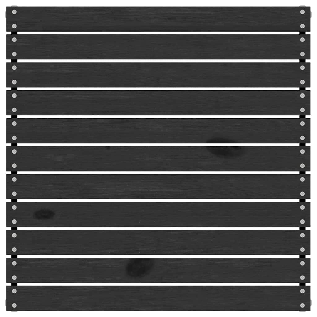 Poggiapiedi da Giardino Nero in Legno Massello di Pino 806581