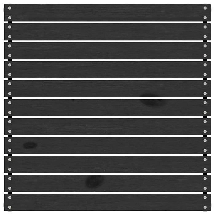 Poggiapiedi da Giardino Nero in Legno Massello di Pino 806581