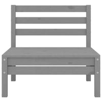 Set Divani da Giardino 3 pz in Legno Massello di Pino Grigio 806599