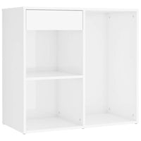 Toeletta LED con Armadietto in Legno Multistrato Bianco Lucido 3082023