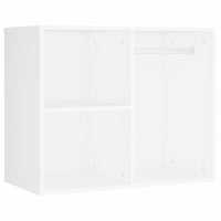 Toeletta LED con 2 Armadietti in Legno Multistrato Bianco 3082026