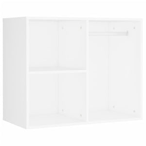 Toeletta LED con 2 Armadietti in Legno Multistrato Bianco 3082026