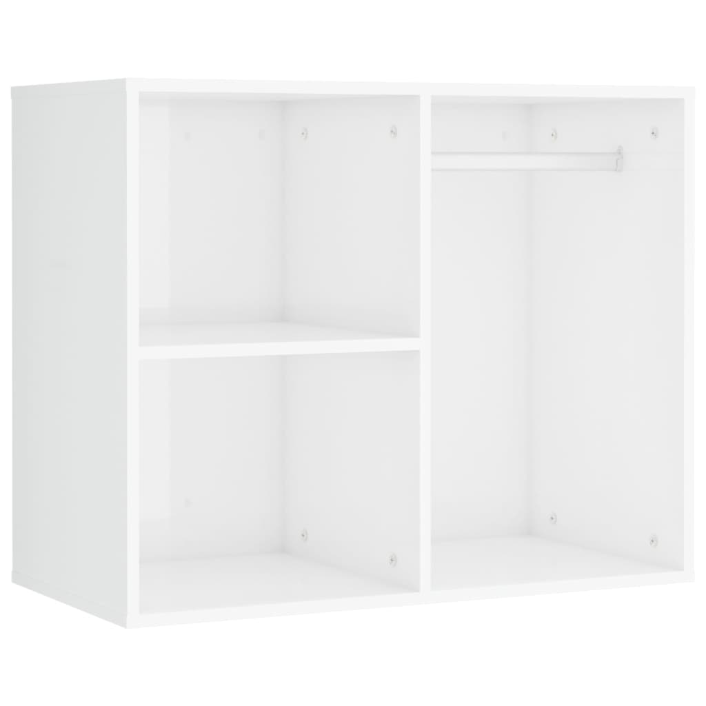 Toeletta LED con 2 Armadietti Legno Multistrato Bianco Lucido 3082032