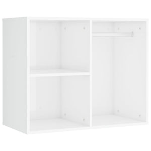 Toeletta LED con 2 Armadietti Legno Multistrato Bianco Lucido 3082032