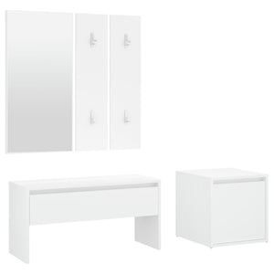 Set di Mobili da Corridoio Bianco in Legno Multistrato 3082044