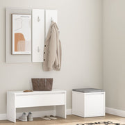 Set di Mobili da Corridoio Bianco in Legno Multistrato 3082044