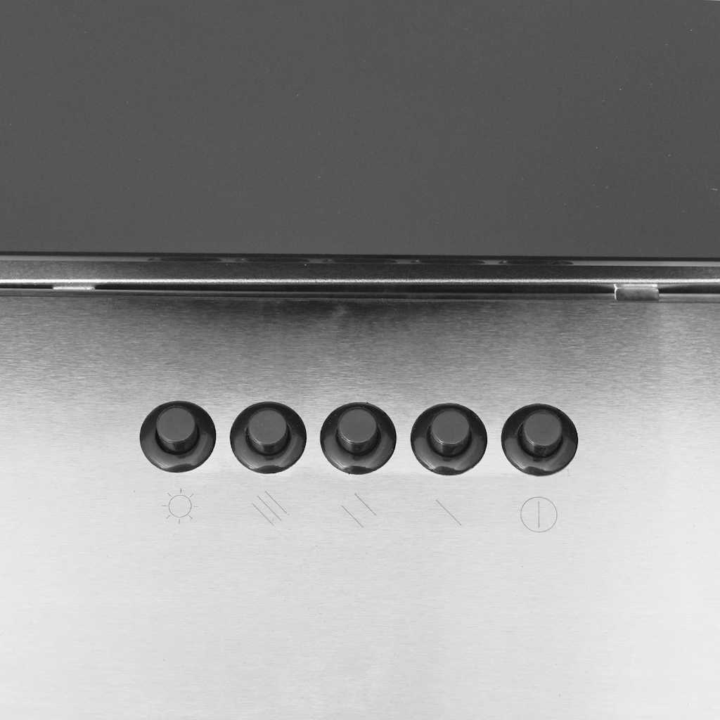 Cappa a Parete 60 cm in Acciaio Inox e Vetro Temperato Argento 51661