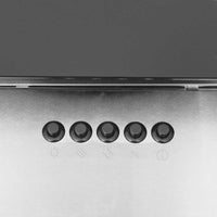 Cappa a Parete 60 cm in Acciaio Inox e Vetro Temperato Argento cod mxl 10361