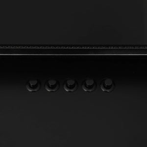 Cappa a Parete 60 cm in Acciaio Inox e Vetro Temperato Nero 51662