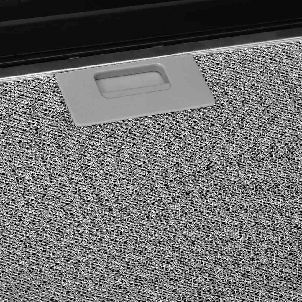 Cappa a Parete 60 cm in Acciaio Inox e Vetro Temperato Nero