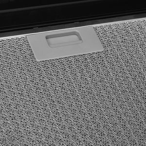 Cappa a Parete 60 cm in Acciaio Inox e Vetro Temperato Nero 51662