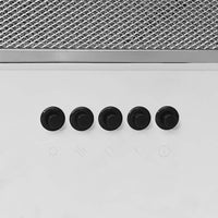 Cappa a Parete 60 cm in Acciaio Inox e Vetro Temperato Bianco 51663