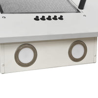 Cappa a Parete 60 cm in Acciaio Inox e Vetro Temperato Bianco 51663