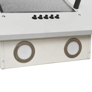 Cappa parete 60 cm acciaio inox e vetro temperato bianco 02_0005870