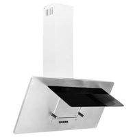 Cappa a Parete 90 cm in Acciaio Inox e Vetro Temperato Argento