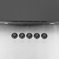 Cappa a Parete 90 cm in Acciaio Inox e Vetro Temperato Argento 51664