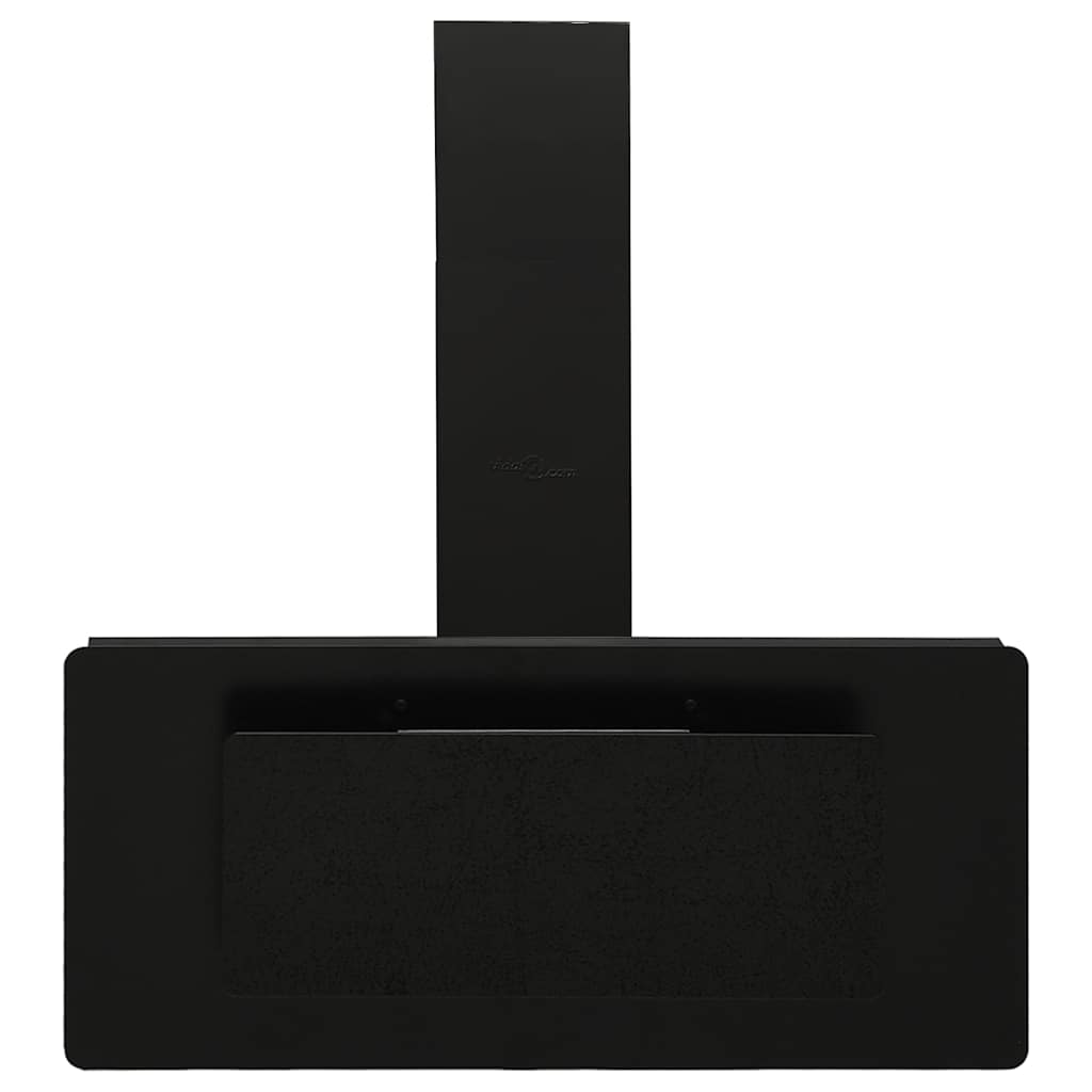 Cappa a Parete 90 cm in Acciaio Inox e Vetro Temperato Nero cod mxl 20641