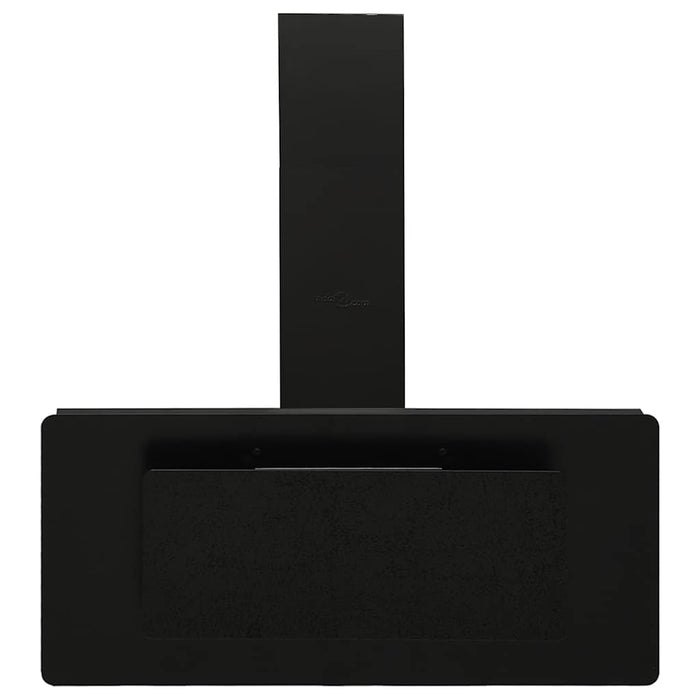 Cappa a Parete 90 cm in Acciaio Inox e Vetro Temperato Nero cod mxl 20641