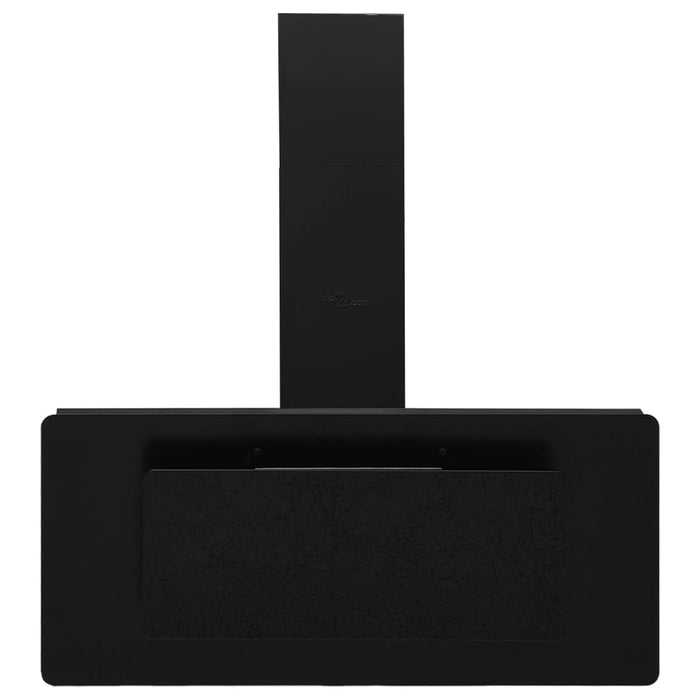 Cappa parete 90 cm acciaio inox e vetro temperato nero 02_0005888