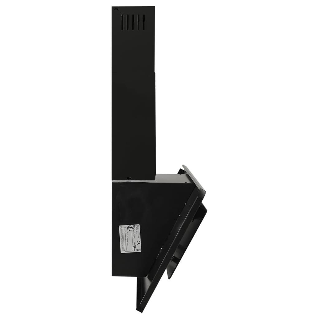 Cappa parete 90 cm acciaio inox e vetro temperato nero 02_0005888