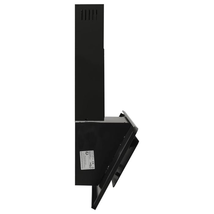 Cappa parete 90 cm acciaio inox e vetro temperato nero 02_0005888