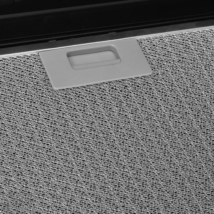 Cappa parete 90 cm acciaio inox e vetro temperato nero 02_0005888