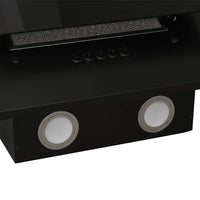 Cappa a Parete 90 cm in Acciaio Inox e Vetro Temperato Nero cod mxl 20641