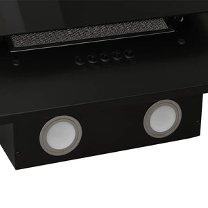 Cappa a Parete 90 cm in Acciaio Inox e Vetro Temperato Nero cod mxl 20641