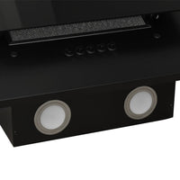 Cappa parete 90 cm acciaio inox e vetro temperato nero 02_0005888