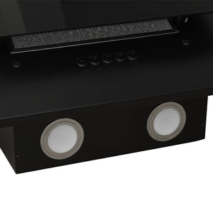 Cappa parete 90 cm acciaio inox e vetro temperato nero 02_0005888