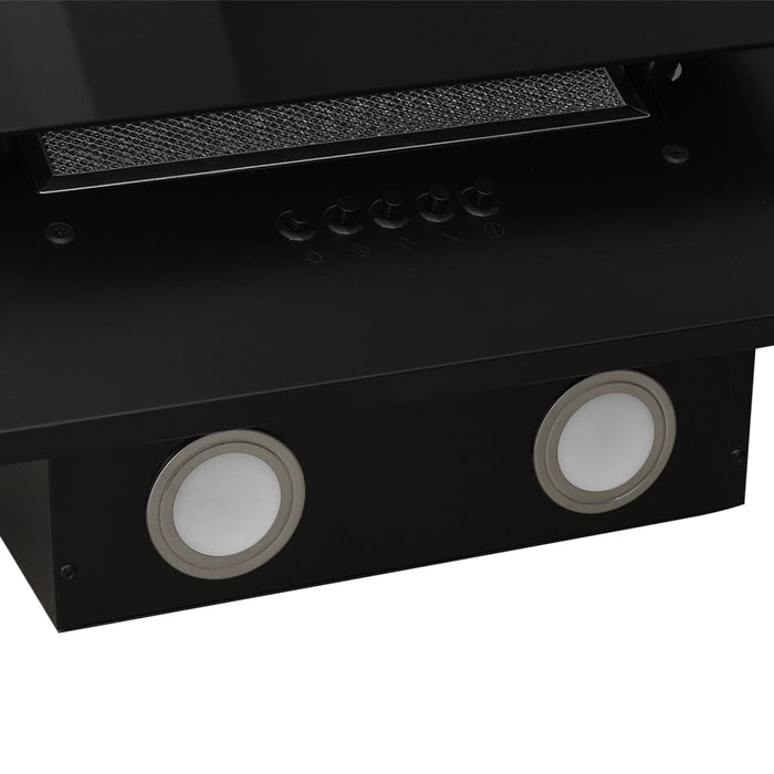 Cappa parete 90 cm acciaio inox e vetro temperato nero 02_0005888