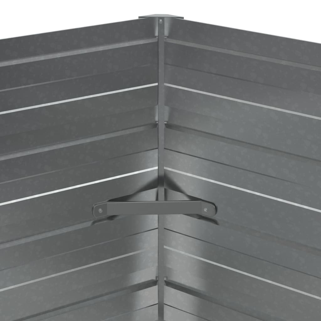 Letto Rialzato da Giardino 129x45 cm in Acciaio Zincato Argento cod mxl 49473