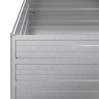 Vassoio per fioriera aiuola rialzata piante fiori terrazza giardino giardino 100 x 100 x 77 cm argento acciaio zincato Argento 02_0039297