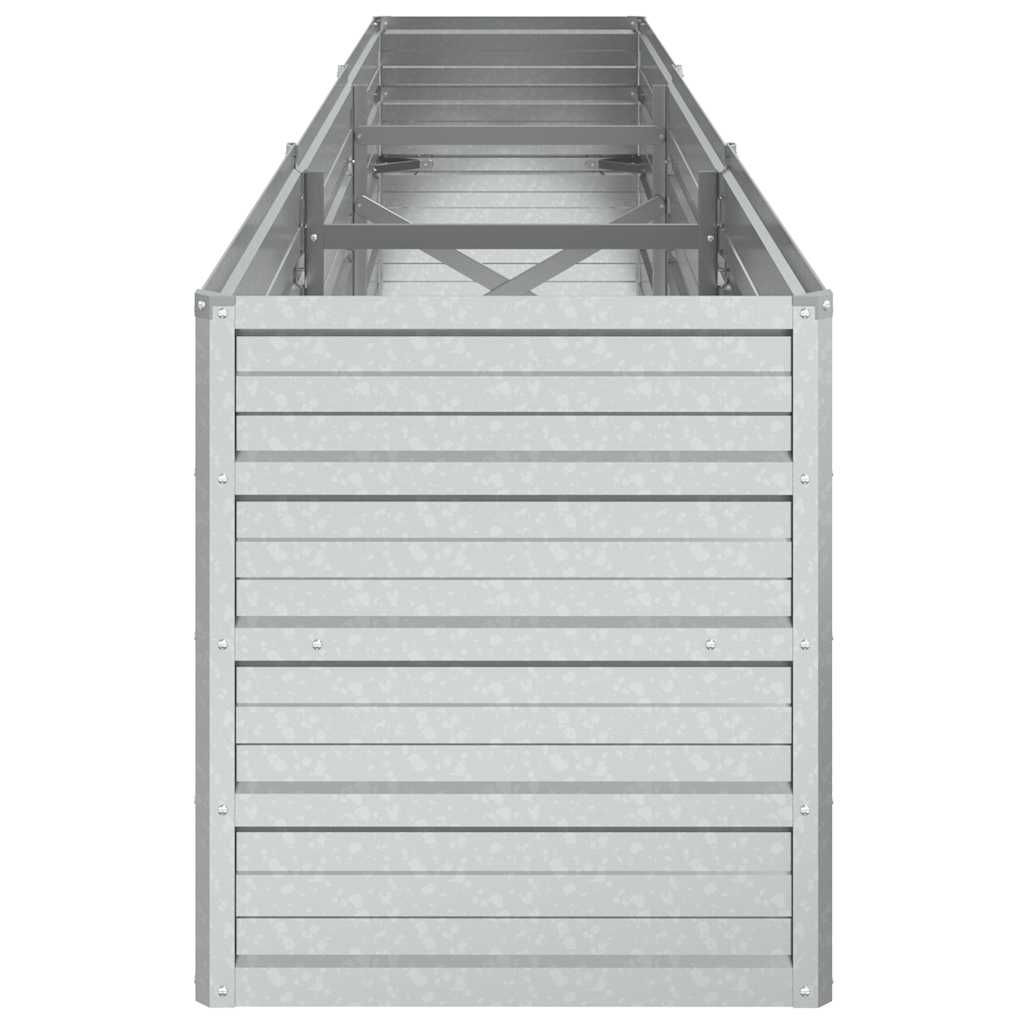 Letto Rialzato Giardino 240x40x45 cm in Acciaio Zincato Argento cod mxl 52507