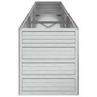 Letto Rialzato Giardino 240x40x45 cm in Acciaio Zincato Argento cod mxl 52507