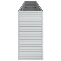 Vassoio per fioriera aiuola rialzata piante fiori terrazza giardino giardino 320 x 40 x 77 cm argento acciaio zincato Argento 02_0039431