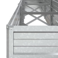 Vassoio per fioriera aiuola rialzata piante fiori terrazza giardino giardino 320 x 40 x 45 cm argento acciaio zincato Argento 02_0039429