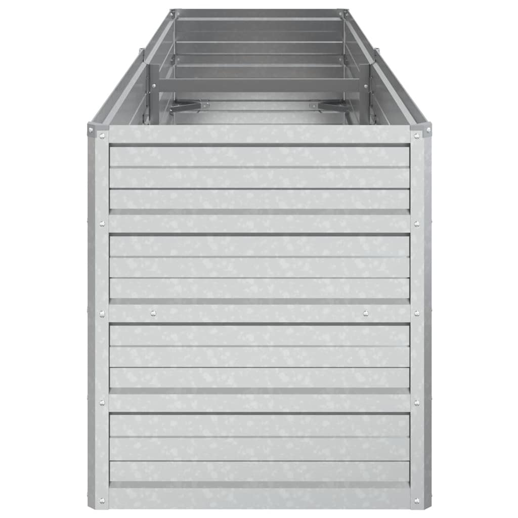 Letto Rialzato Giardino 160x40x45 cm in Acciaio Zincato Argento 316895