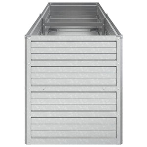 Letto Rialzato Giardino 160x40x45 cm in Acciaio Zincato Argento 316895