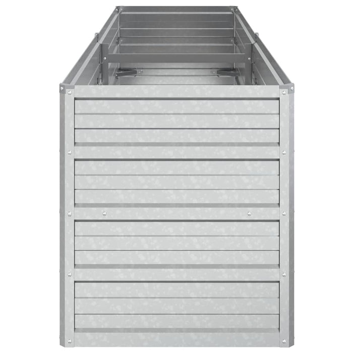 Letto Rialzato Giardino 160x40x45 cm in Acciaio Zincato Argento 316895