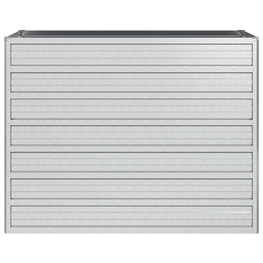 Vassoio per fioriera aiuola rialzata piante fiori terrazza giardino giardino 100 x 40 x 77 cm argento acciaio zincato Argento 02_0039301