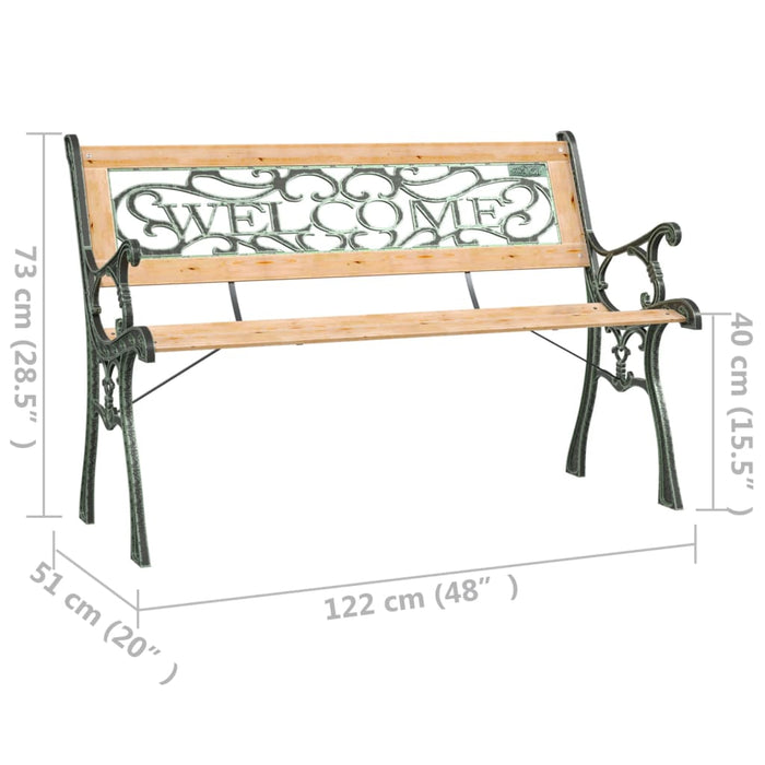 Panchina da Giardino 122 cm in Legno Massello di Abete cod mxl 42025