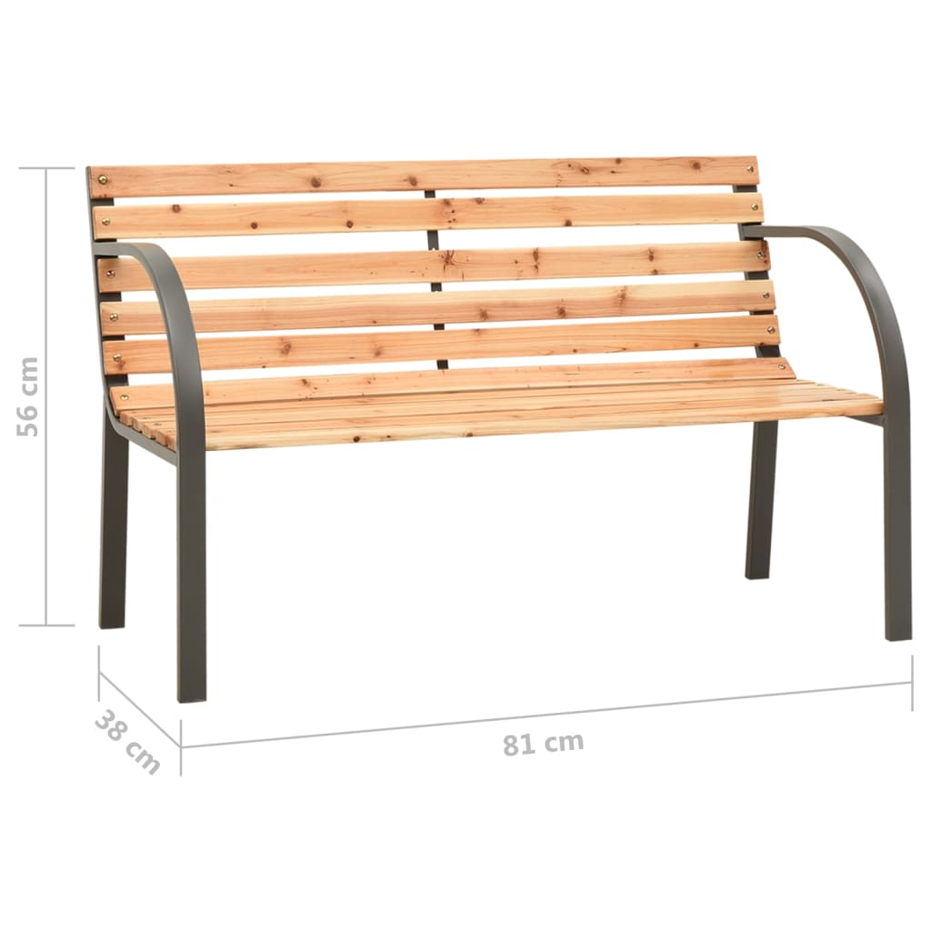 Panca da giardino mobili da giardino per esterni terrazza per bambini 81 cm in legno di pino cinese 02_0011761
