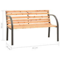 Panca da giardino mobili da giardino per esterni terrazza per bambini 81 cm in legno di pino cinese 02_0011761