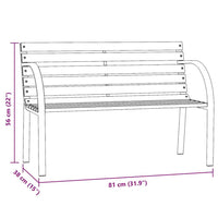 Panca da Giardino per Bambini 81 cm in Legno di Abete Cinese cod mxl 53858