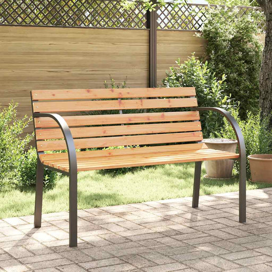 Panca da Giardino Doppia 81 cm in Legno di Abete Cinese 317119