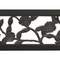 Panca da Giardino Doppia 246 cm Nera in Acciaio 317129