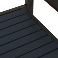 Panchina da Giardino 124,5 cm Nera in Acciaio e WPC 317137
