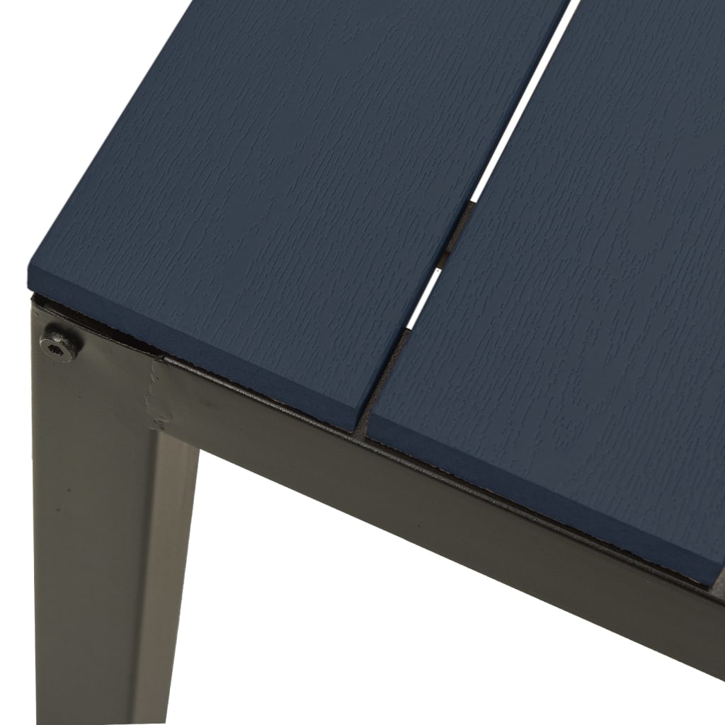 Set da Pranzo da Giardino 3 pz in Acciaio e WPC Nero 317139