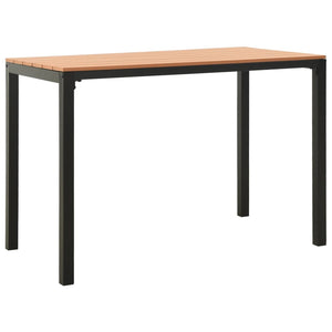 Set da Pranzo da Giardino 3 pz in Acciaio e WPC Marrone e Nero cod mxl 39873